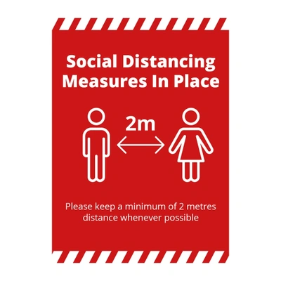 Sign - Social Distancing Alert