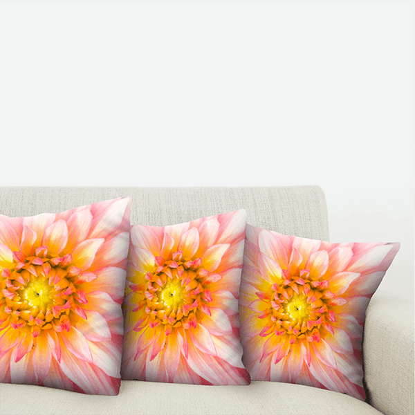Custom Printed Cushions - Pink Flowers